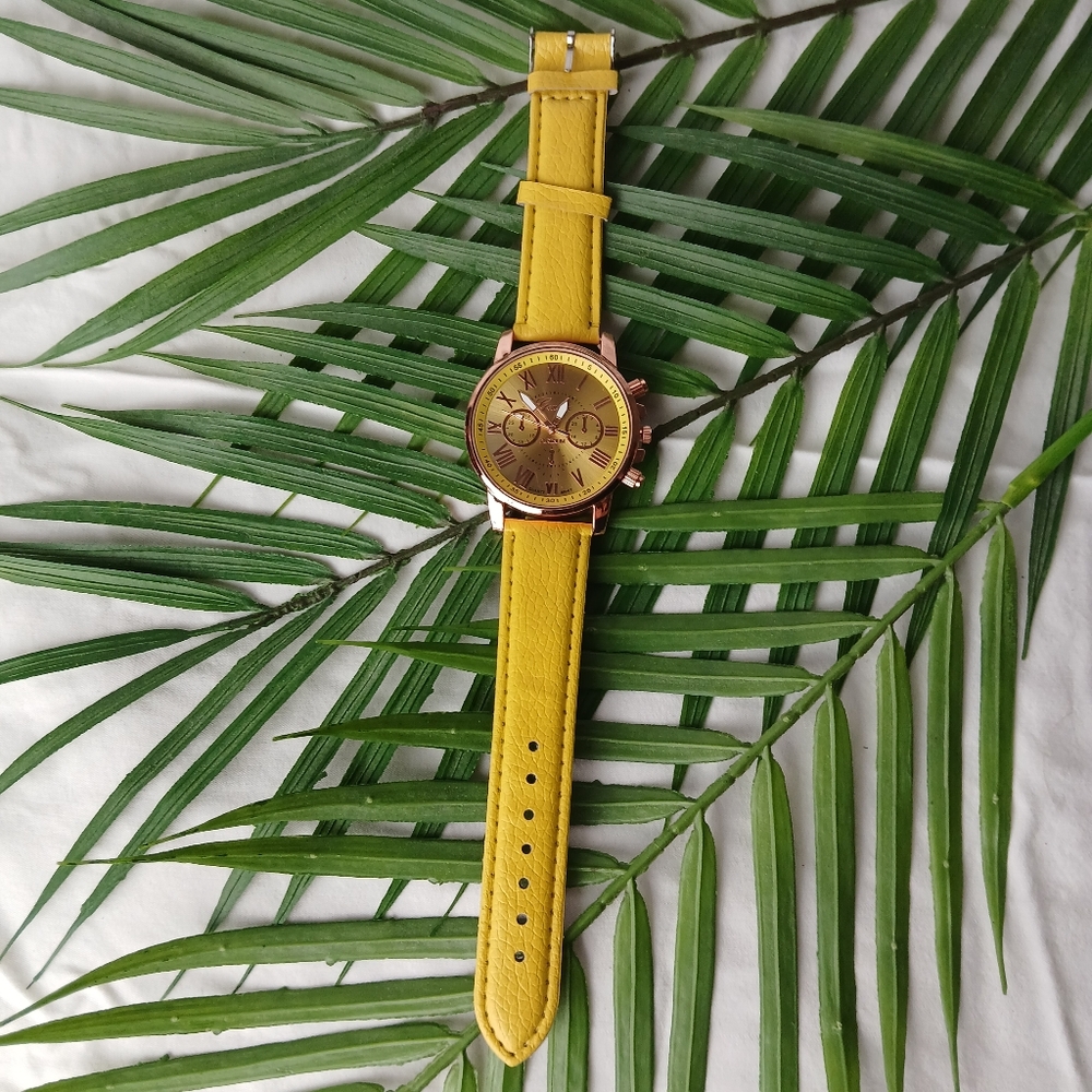 New Yellow Geneva Platinum Watch